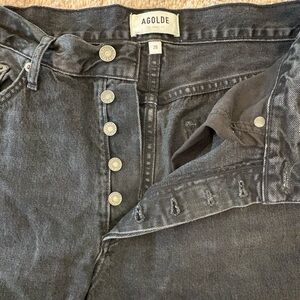 Agolde Black straight leg jeans